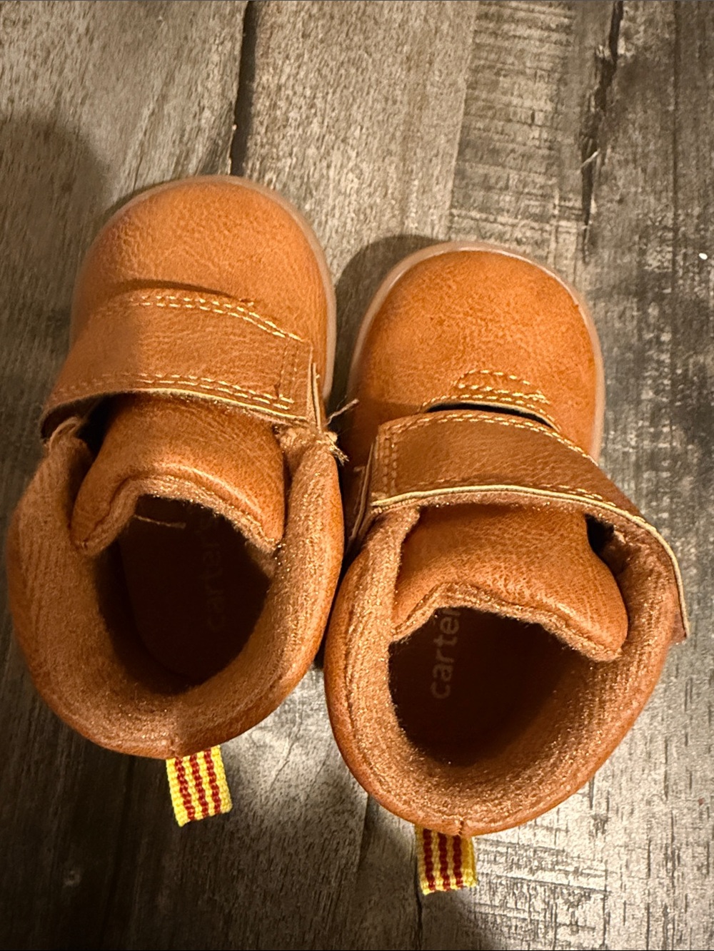 Carter's Toddler Tan Suede-Look Hook & Loop Boots